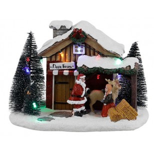 Santa's Reindeer Farm Battery Operated Santa's Reindeer Farm Battery Operated