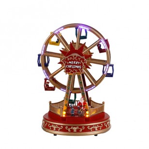 Fairground Christmas Ferris Wheel, Animated, Music, Battery Operated