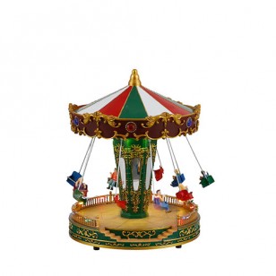 Fairground Giant's Swing, Animated, Music, Battery Operated