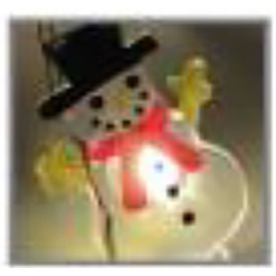 Microdot Snowman Light String, 20 White LED Lights, B.O.