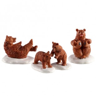 BEAR FAMILY SNOW DAY, SET OF 4