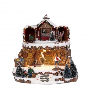 Skating and Skiing Mountain, Adapter Included, h31cm