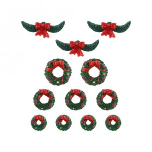 GARLAND AND WREATHS, SET OF 12