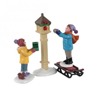 THE BIRD FEEDERS, SET OF 3