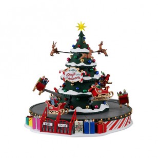 SANTA'S SLEIGH SPINNERS, WITH 4.5V ADAPTOR