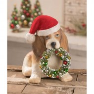 Puppy with Wreath
