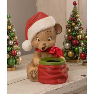Christmas Surprise Bear Paper Mache