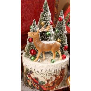 Traditional Deer Vignette on Box