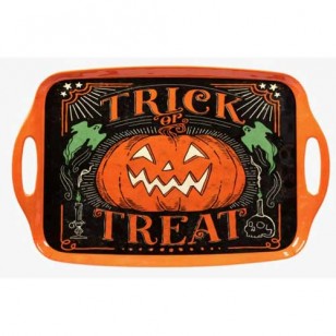 Scaredy Cat Heavy Weight Melamine Rectangular Tray w/Handles 19" x 14" 
