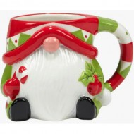 Holiday Magic - Gnomes 3-D Gnome Mug 18 oz., Set of 4