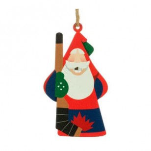CANADIAN HOCKEY SANTA ORNAMENT, 5"