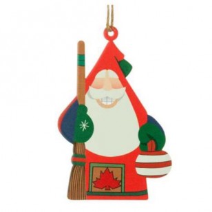 CANADIAN CURLER SANTA ORNAMENT, 5"