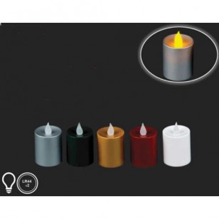 LED VOTIVE CANDLES, SILVER