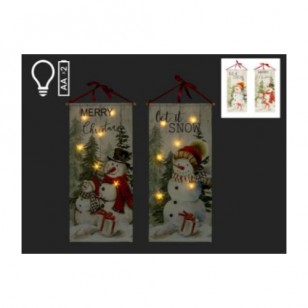 LED BANNER W/SMAN, Set of 2, 14 X 30"