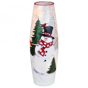 Snow Much Fun SNOWMAN PRELIT VASE, 11.75" Tall