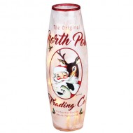 NORTH POLE TRADING CO. PRELIT TALL VASE, 11.75" Tall