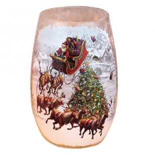 CHRISTMAS EVE DELIVERIES PRELIT VASE, 5.25" Tall