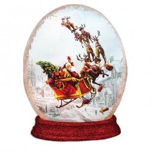 GOOD NIGHT TO ALL PRELIT OVAL ORB RESIN BASE, 5.5" Tall