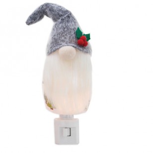 The Three Gnomies NIGHTLIGHT W/ HAT, 8" Tall