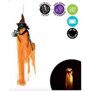 50% Off, Hanging Flying Witch on Broom, 45" Tall