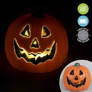 50% Off, LED Fibre Optics Pumpkin, 7.8" Tall