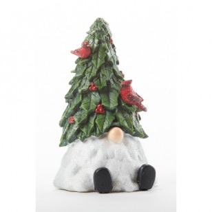 GNOME WITH CHRISTMAS TREE HAT, 5.4" Tall