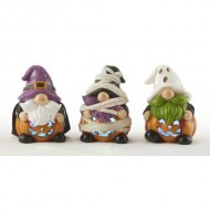 SET OF 3 LED LIGHTED COSTUMED GNOMES, 4" Tall