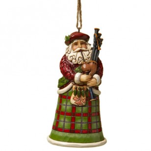Jim Shore HWC Hanging Ornament Scottish Santa, 4.75" Tall Jim Shore HWC Hanging Ornament Scottish Santa, 4.75" Tall
