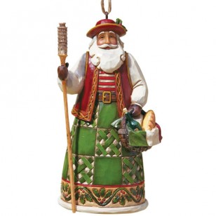 Jim Shore HWC Hanging Ornament Italian Santa, 4.625" Tall Jim Shore HWC Hanging Ornament Italian Santa, 4.625" Tall
