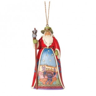 Jim Shore HWC Hanging Ornament, Australia Santa, 4.75 " Tall Jim Shore HWC Hanging Ornament, Australia Santa, 4.75 " Tall