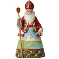 Jim Shore HWC, Figurine, Swiss Santa, 7.25" Tall
