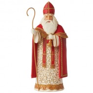 Jim Shore HWC, Figurine, Belgian Santa, 7.2" Tall