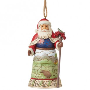 Jim Shore HWC, Hanging Ornament, New Zealand Santa, 4.12" Tall Jim Shore HWC, Hanging Ornament, New Zealand Santa, 4.12" Tall