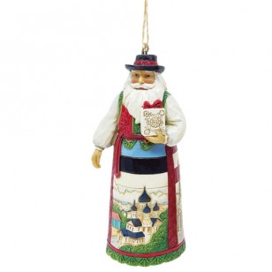 Jim Shore HWC, Hanging Ornament, Baltic Santa, 4.5" Tall