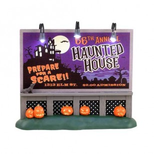 HAUNTED HOUSE BILLBOARD, B/O (4.5V)