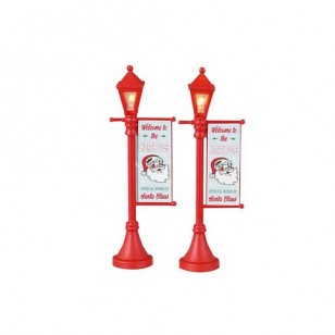 NORTH POLE LAMPPOST, SET OF 2, B/O (4.5V)