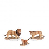 Lion Family, set of 3 - h5.5cm