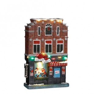 Arty's Tattoo Shop, Facade, Battery Operated, Adapter Ready, h25cm