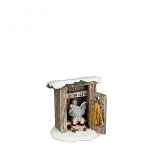 Wooden Outdoor Toilet - h7.5cm