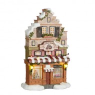 Rich Chocolate Shop, Facade, Battery Operated, Adapter Ready, h27.5cm