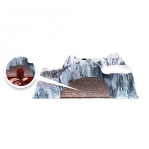 BASE CHRISTMAS VILLAGE FULL COLOUR TRAIN TUNNEL, 78x38x29