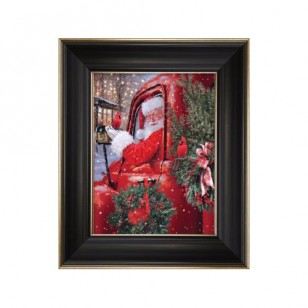 Santa and Cardinals 6 x 8"