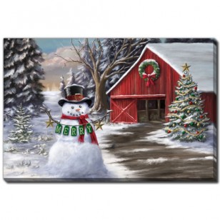 Merry Snowman, 24 x 36