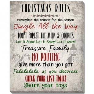 Christmas Rules, 16 x 20