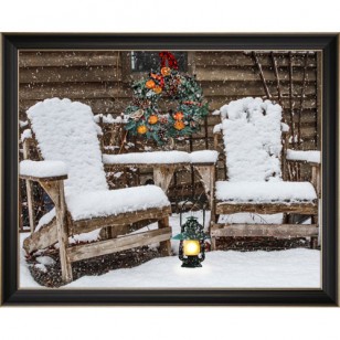 Snowy Holiday Coffee Break 24 x 36"