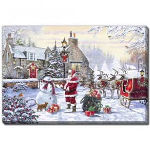 Santa Cottage, 24 x 36" Santa Cottage, 24 x 36"