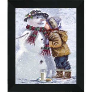 Snowman Kiss 16 X 20