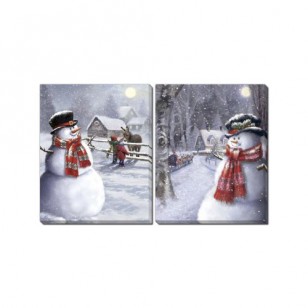 Snowman Farm 16 x 20"