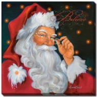 Believe Santa, LED Lighted, 30 x 30"