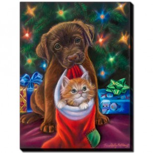 Holiday Joy, 12 x 16", LED Lighted Holiday Joy, 12 x 16", LED Lighted